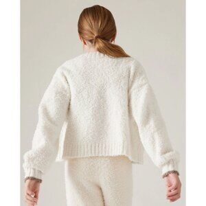Athleta Girl Magnolia White Plush Knit Cardigan Soft Cream  Size: XXL New